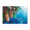 Winter Greenery Greeting Card - White Unlined Envelope
